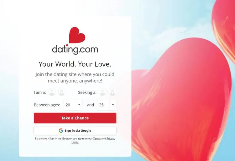 Dating.com screenshot review